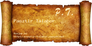 Pasztir Talabor névjegykártya